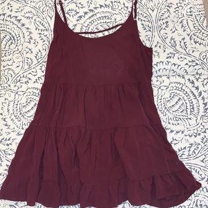 Maroon Brandy Melville tiered dress!!